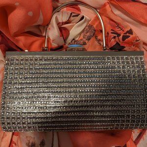 Silver Glittery Sequin Handbag